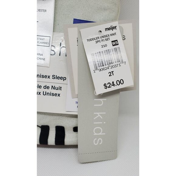 Jellyfish kids 2 Piece Unisex Sleep Set Size 2  Holiday Pj Flame Resistant New - Picture 3 of 6